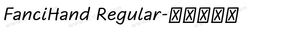 FanciHand Regular字体转换